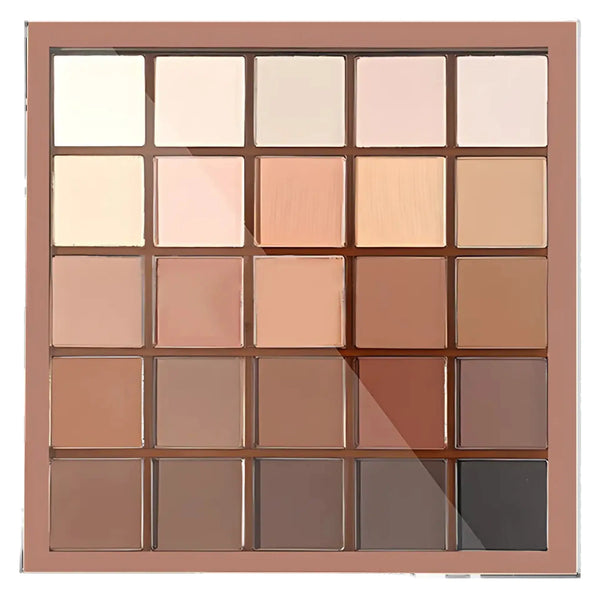 Paleta de Sombras Lucky Cube MUGE LEEN – 25 Cores Foscas e Versáteis