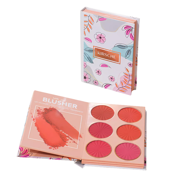 Livro de Maquiagem Completo com Sombras, Blush e Iluminador