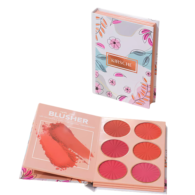 Livro de Maquiagem Completo com Sombras, Blush e Iluminador