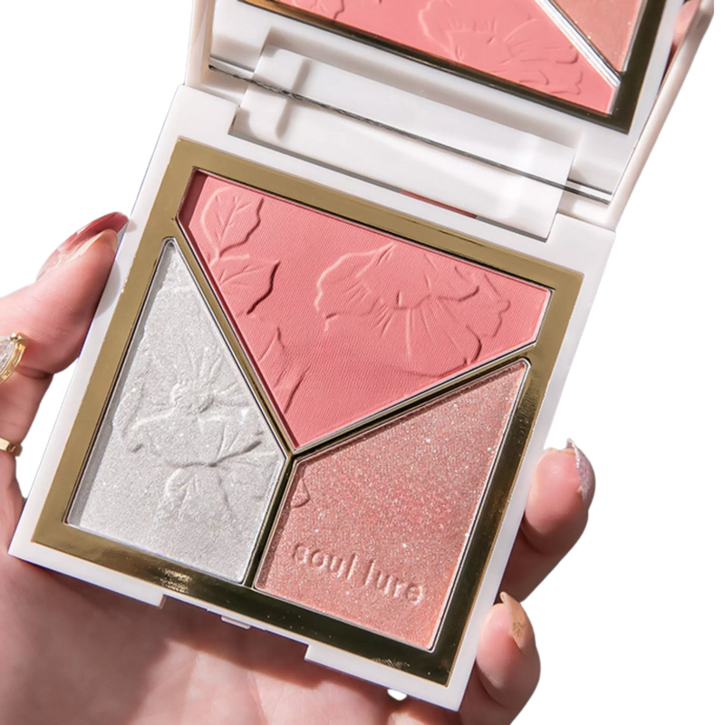 Paleta Glow Sulan - Contorno, Iluminação e Blush em Um Só Produto