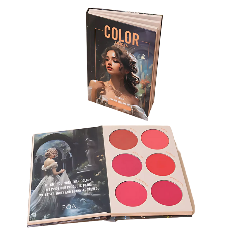 Livro de Maquiagem Completo com Sombras, Blush e Iluminador